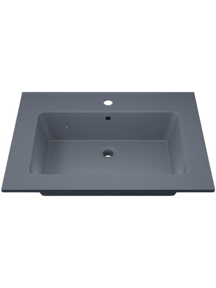 Раковина для ванной 66 см, Uperwood Parma Quartz, серая матовая, бетон