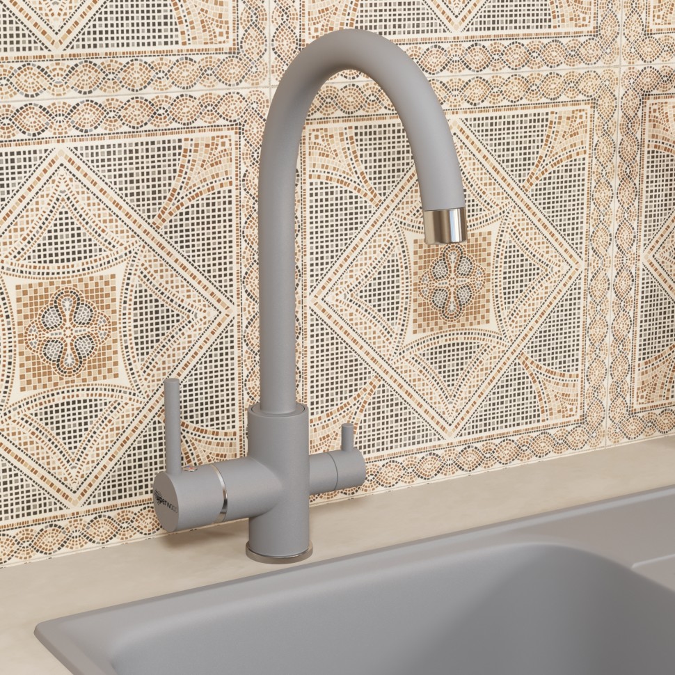 Смеситель для кухни Uperwood UPD-003-03 хром/дым