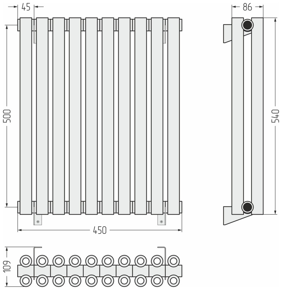 Эстет-00 500х450 10 секций