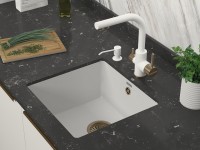 Смеситель для кухни ESSEN, белый матовый-бронза, Es213011-431BR, Paulmark