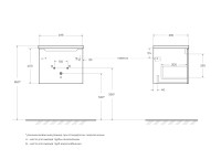 База под раковину подвесная с одним ящиком BelBagno ETNA-500-1C-SO-RN-P Rovere Nature