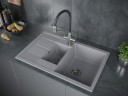 Мойка FLUGEN 60/1,5, IT-GRANIT, PM237850-GRM, серый металлик, 775х495 мм, Paulmark