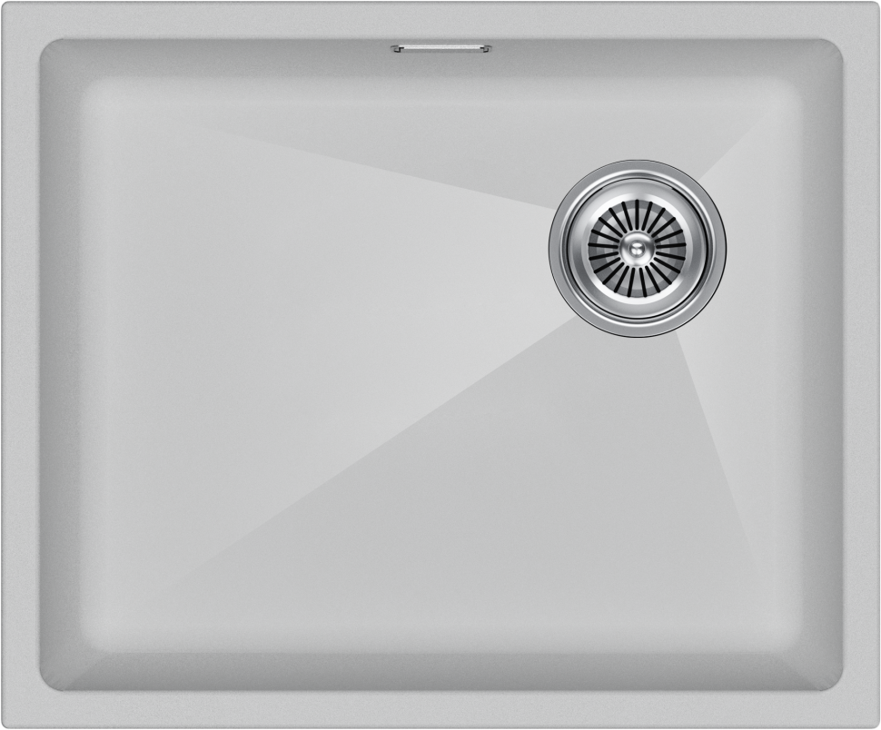Мойка LUMI 55UNI-SKEW, IT-GRANIT, LU55SK-WH, белый, 555х440, Paulmark