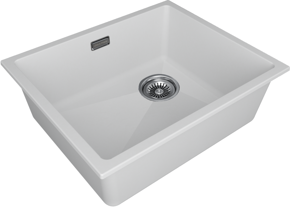 Мойка LUMI 55UNI-SKEW, IT-GRANIT, LU55SK-WH, белый, 555х440, Paulmark