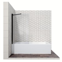 Шторка для ванны Ambassador Bath Screens 16041206 (70х140) черный,стекло прозрачное,неподвижное,1 место