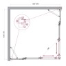Душевой уголок BelBagno LUCE-A-22-100+30-C-Cr