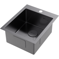 Кухонная мойка Omoikiri Akisame 41-GM нерж. сталь/вороненая сталь