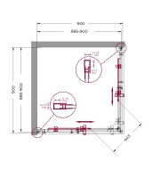 Душевой уголок BelBagno MARINO-A-2-90-C-CR