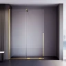 Душевая перегородка Veconi Premium Trento PTDW-50G, 1300x2000, брашированное золото, стекло прозрачное