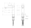 Смеситель для раковины с донным клапаном CEZARES SLIDER-LS-NOP
