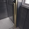 Душевой угол Veconi Premium Trento PTC-SP-30G, 1500х1000x2000, брашированное золото, стекло прозрачное