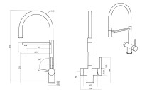 Смеситель EMAR EC-7024WHT ЕС - 7024WHT PVD Dark