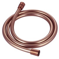 AQM1502BC Шланг душевой, ПВХ, 1500 мм, с латунными коническими гайками и защитой от перекручивания, медь шлифованная