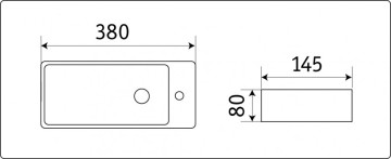 Умывальник CeramaLux 9048FL