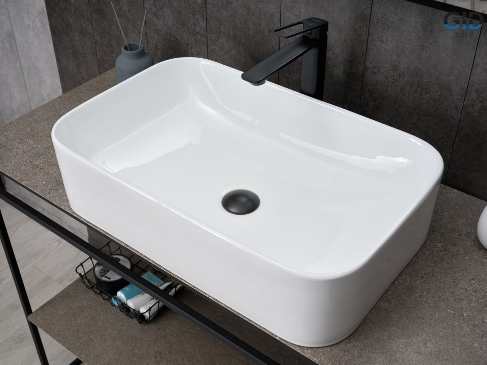 Раковина Gid N9599 51231 накладная белая 61x38x15