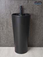 Раковина Gid Nb131bm 81120 накладная черная матовая 40x40x84