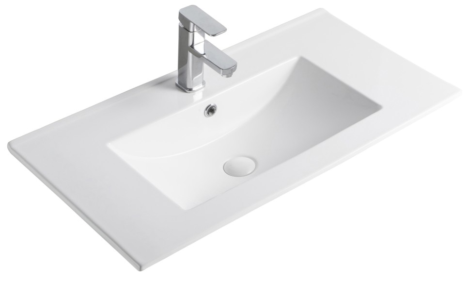 Раковина Gid NYJ803-70 71110 встраиваемая сверху белая 71x40x17