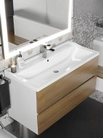 Раковина для ванной Uperwood Family 100х45х17,9 см, белая глянцевая