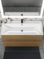 Раковина для ванной Uperwood Family 100х45х17,9 см, белая глянцевая