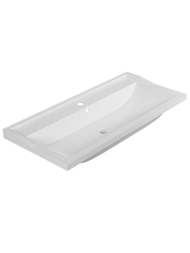 Раковина для ванной Uperwood Family 100х45х17,9 см, белая глянцевая