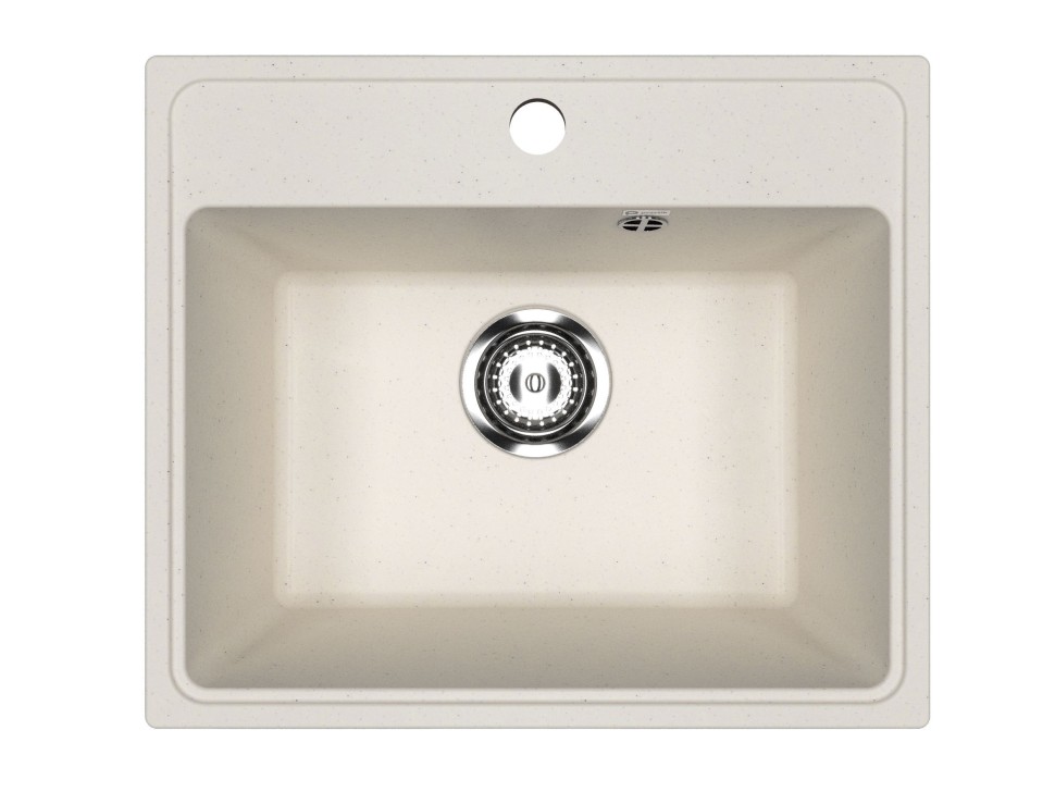 Кухонная мойка из искусственного камня Uperwood ECON UPD-408-001, прямоугольная, белая матовая