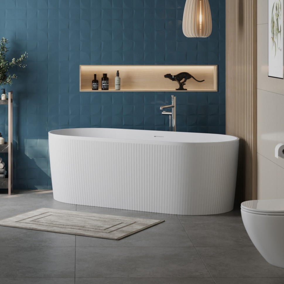Акриловая ванна BELBAGNO BB411-1700-800-MATT, белая матовая