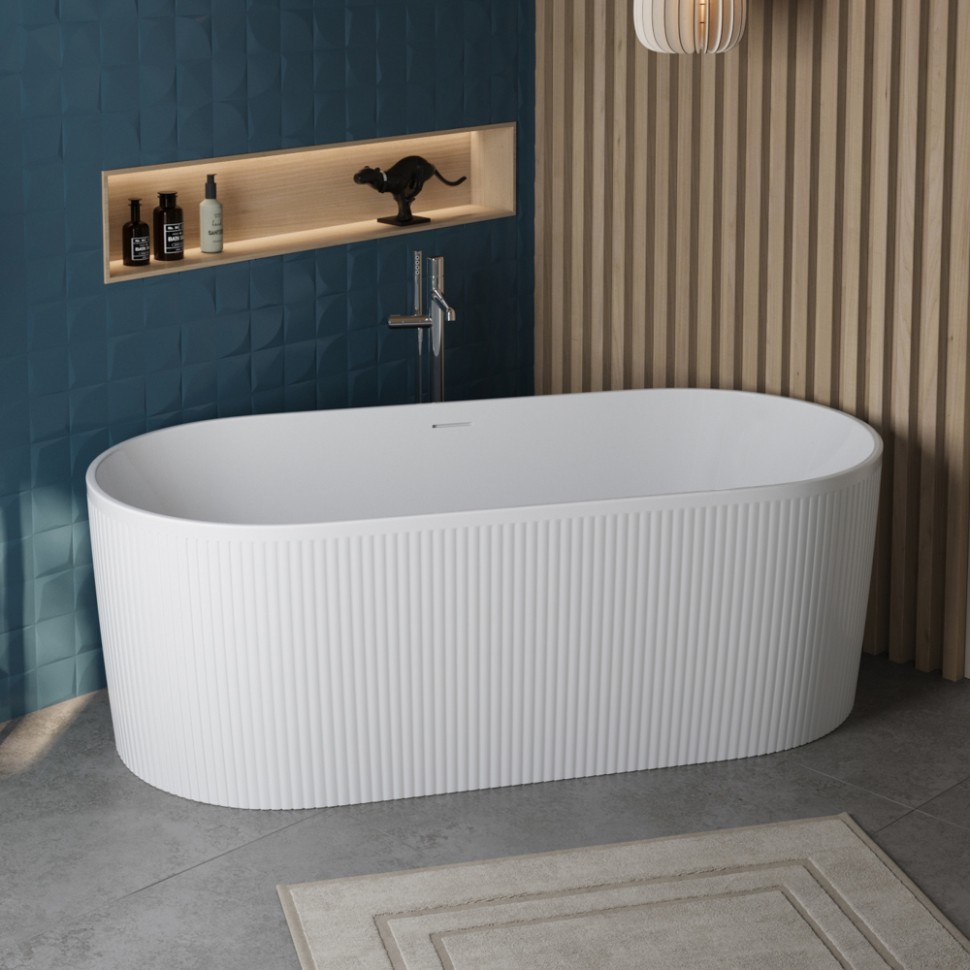 Акриловая ванна BELBAGNO BB411-1700-800-MATT, белая матовая
