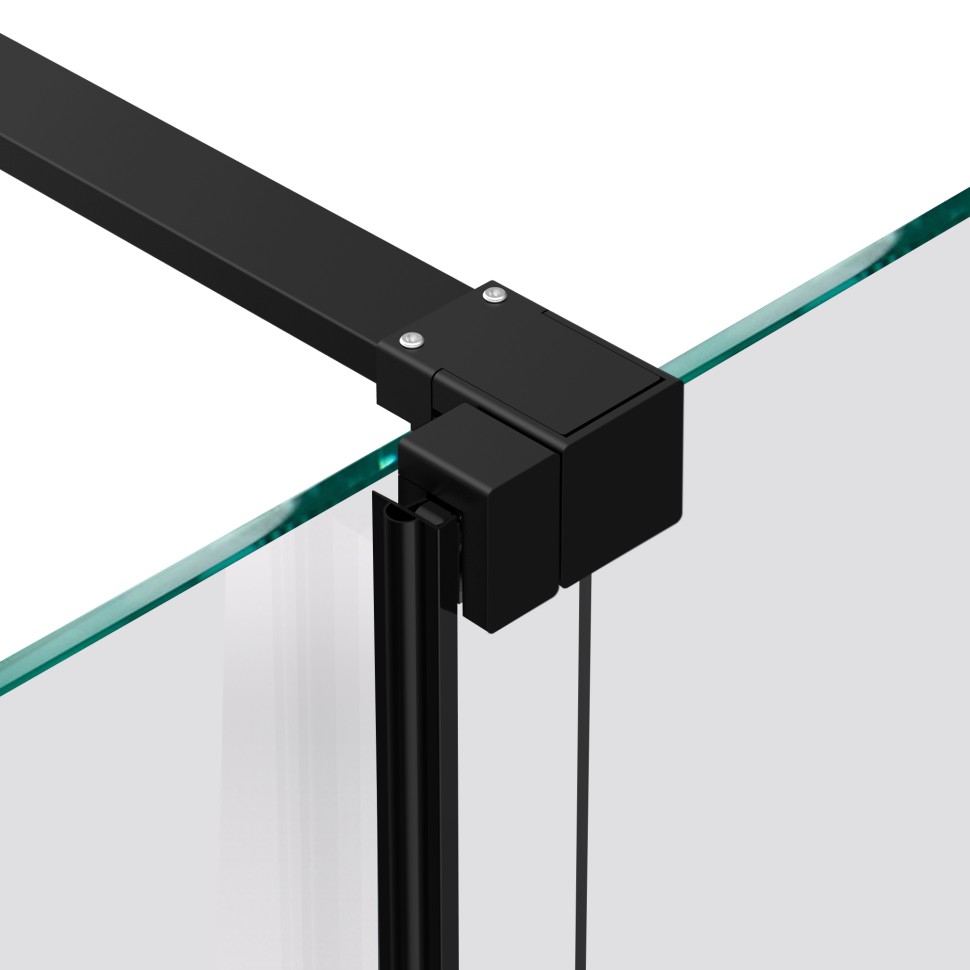 Душевая перегородка Walk-In VSW-1WSL120CLB, 1200*2000, черный матовый, стекло прозрачное