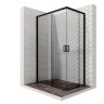 Душевое ограждение Ambassador Queen 11011205LBlack (120х80х200) прямоугольник,черный,стекло прозрачное,раздвижная,1 место