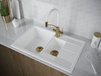 Мойка FLUGEN 60/1,5, IT-GRANIT, PM237850-WH, белый, 775х495 мм, Paulmark