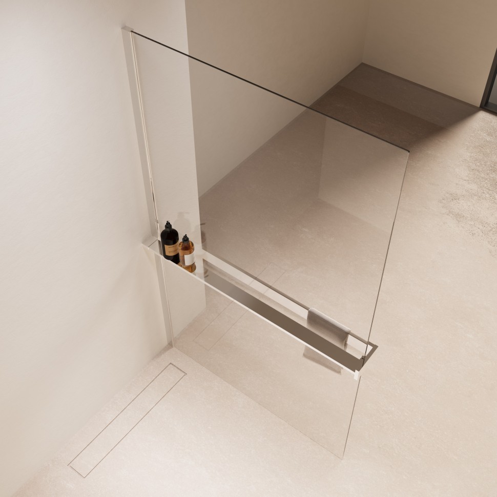 Душевая перегородка Walk-In VSW-1HR100CL, 1000*2000, хром, стекло прозрачное