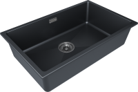 Мойка LUMI 74UNI, IT-GRANIT, LU74-AN, антрацит, 740х460, Paulmark