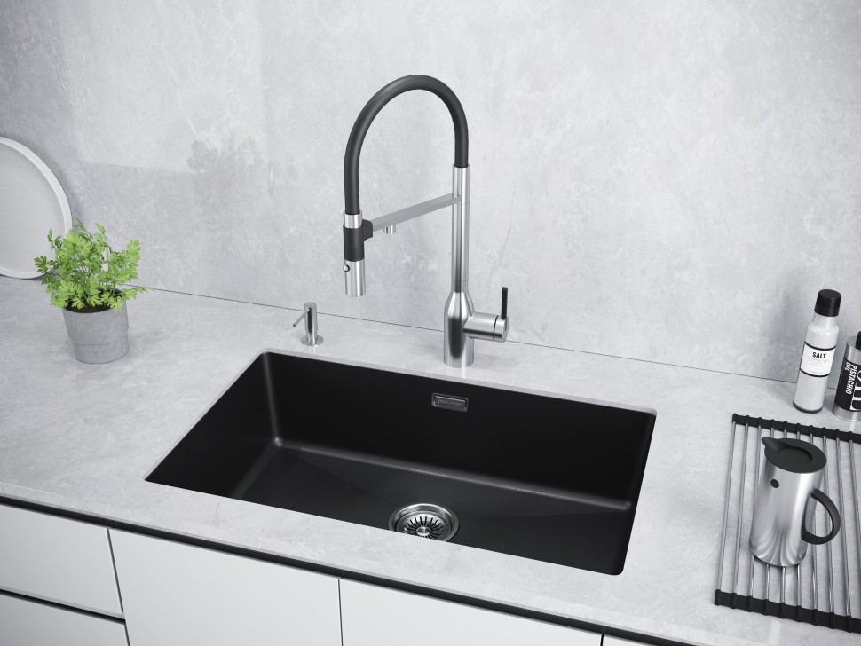 Мойка LUMI 74UNI, IT-GRANIT, LU74-AN, антрацит, 740х460, Paulmark