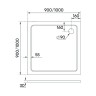 Душевой поддон Veconi Tezeo stone TZ-08, 900x900x30, искусственный камень, белый