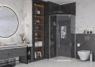Душевое ограждение Ambassador Ritz 112011103 (100х100х200) трапеция,хром,стекло прозрачное,распашная,1 место