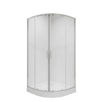 Душевое ограждение Niagara Nova NG-6607-08 (100х100х190) четверть круга,хром,двери раздвижные,стекло прозрачное,1 место