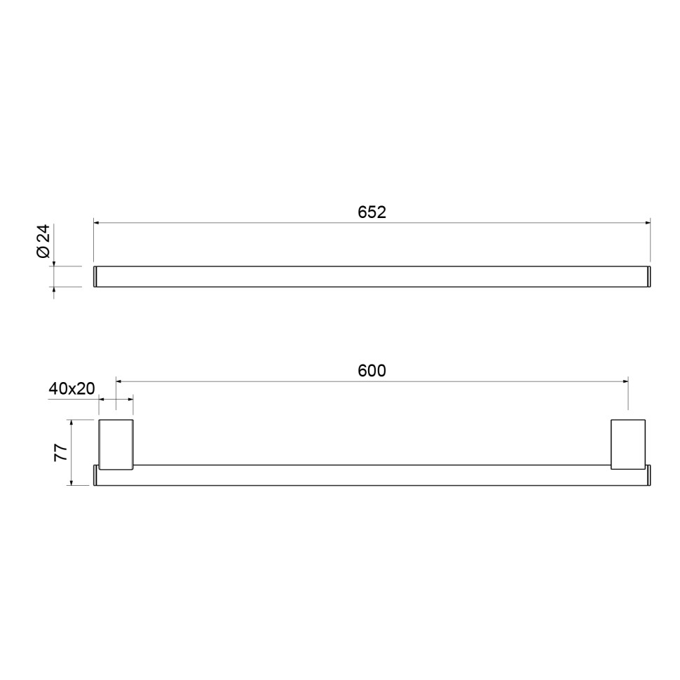Полотенцедержатель Timo Luiro 18553/18 черное золото
