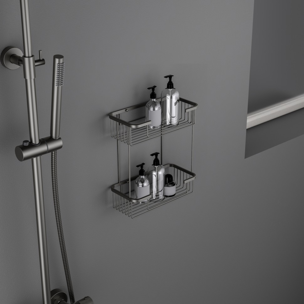 Полка двойная Timo Saona 13083/18 черное золото