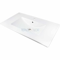 Керамическая раковина, впускаемая, с бортиком для смесителя