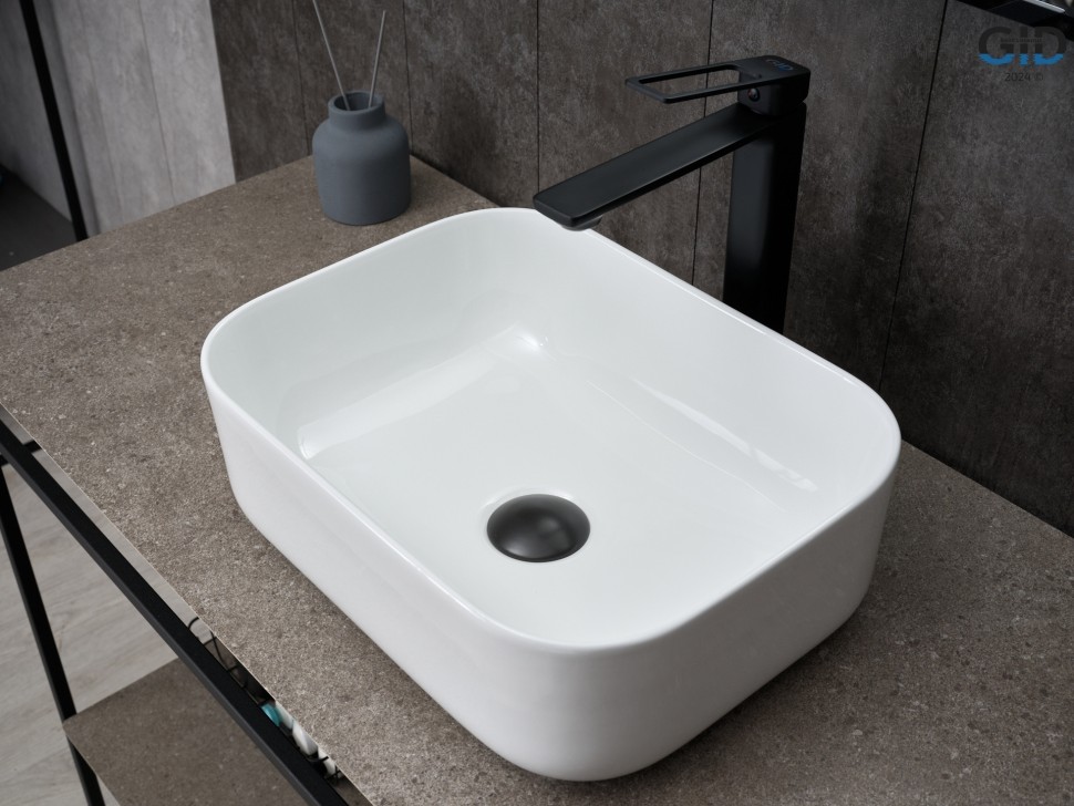 Раковина Gid N1335 51238 накладная белая 40x30x13