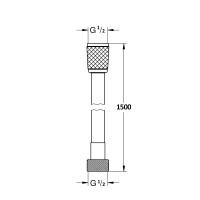 AQM8201MB Душевая штанга 665мм с полкой 240*120мм, Черный