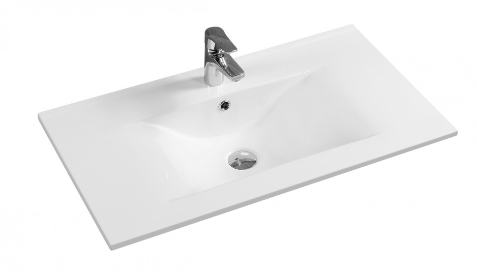 Раковина Gid NYJ807-100 71118 встраиваемая сверху белая 101.5x46.5x17