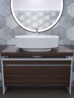 Раковина для ванной накладная Uperwood Aura 60 см, овальная, белая