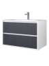 Тумба под раковину для ванной Uperwood Next Premium подвесная, 80 см, белая/графит, 2 ящика