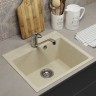 Кухонная мойка из искусственного камня Uperwood ECON UPD-408-002, прямоугольная, бежевая матовая