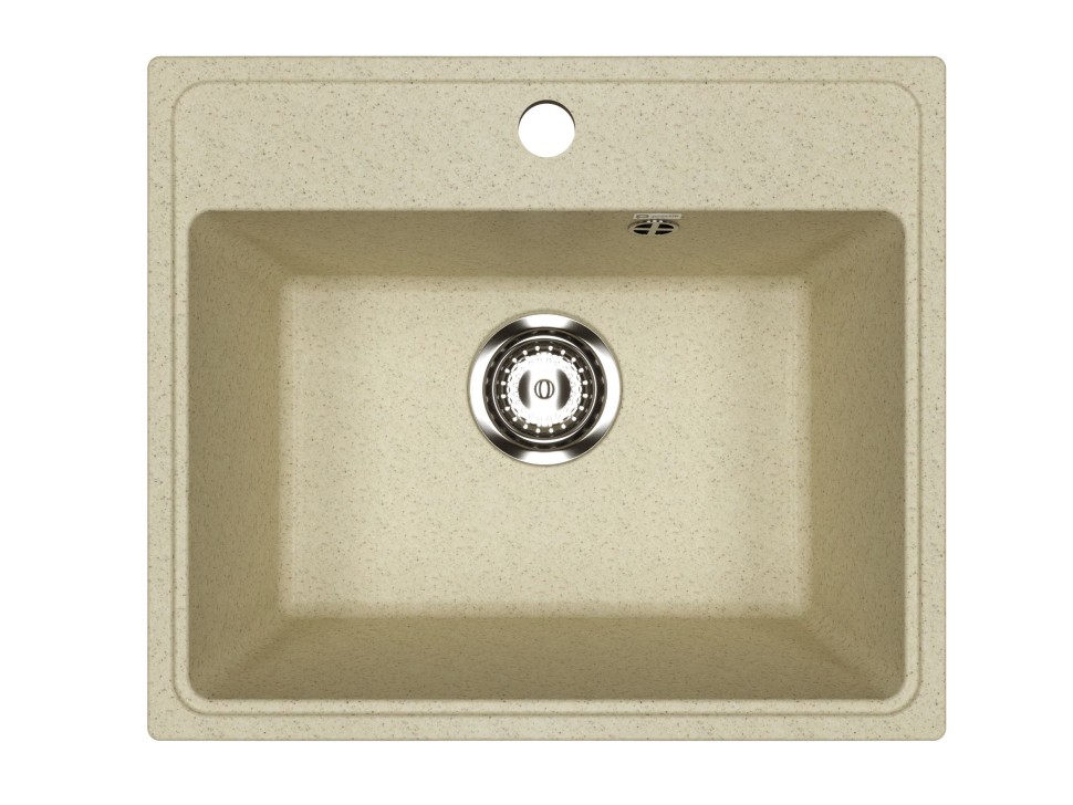 Кухонная мойка из искусственного камня Uperwood ECON UPD-408-002, прямоугольная, бежевая матовая