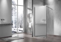 Душевая перегородка Walk-In VSW-1H800MRGM, 800*2000, вороненая сталь, стекло зеркальное