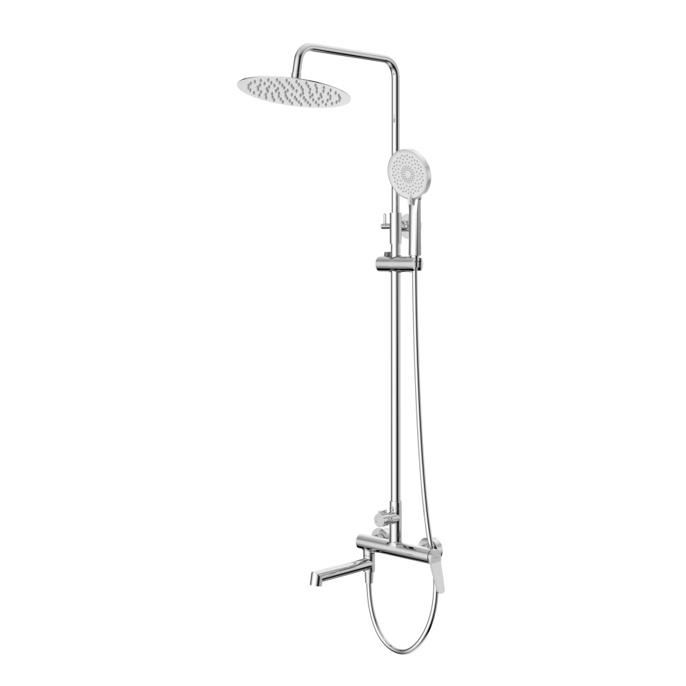 Душевая стойка со смесителем и изливом BelBagno UNIQUE-VSCM-CRM