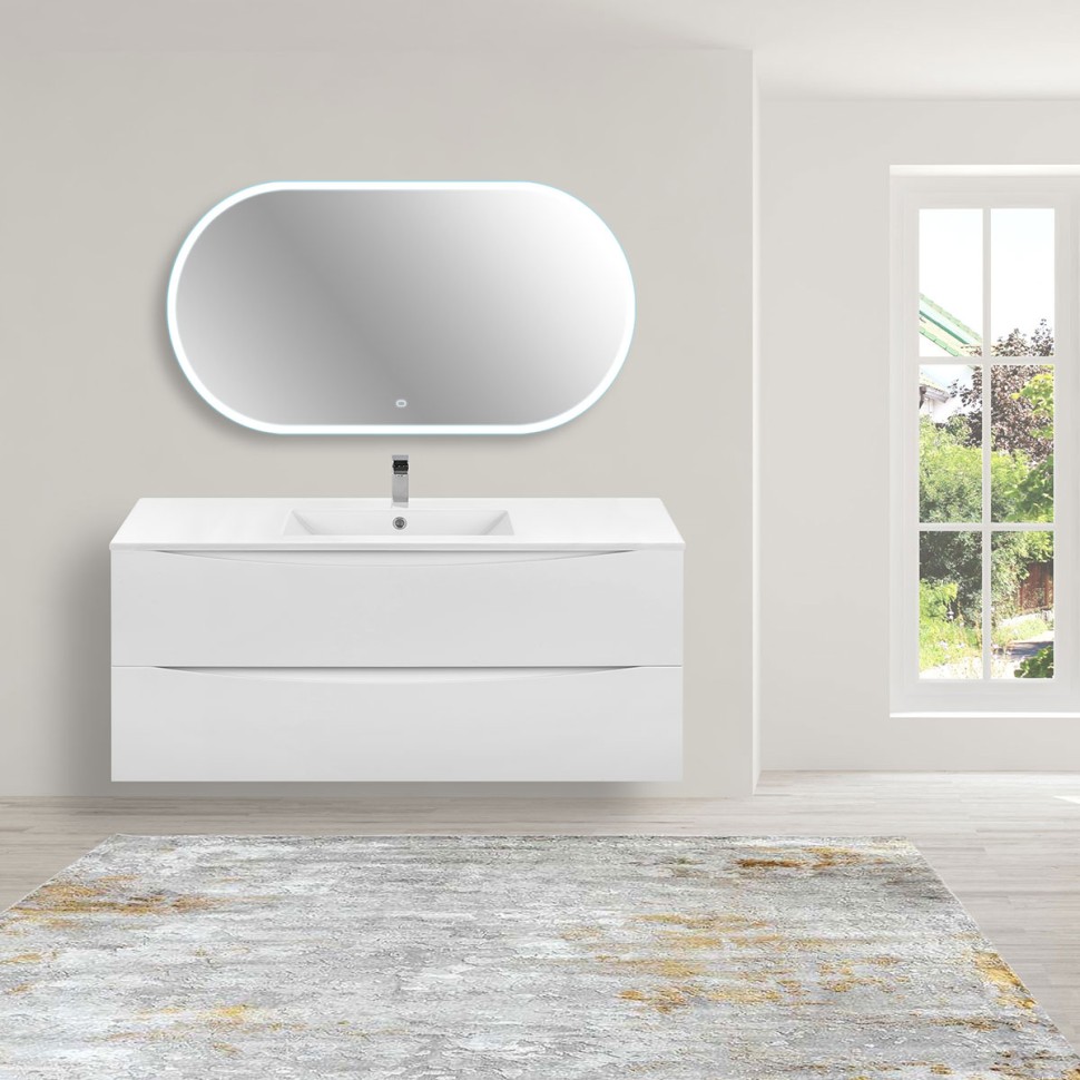 База под керамическую раковину Mia 1200 подвесная, 2 выкатных ящика soft close, G.White