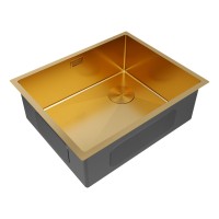 Мойка нерж. сталь NEXT-SKEW 54 UNI, PM885444-BG, брашированное золото, 540х440мм, Paulmark 1,2мм
